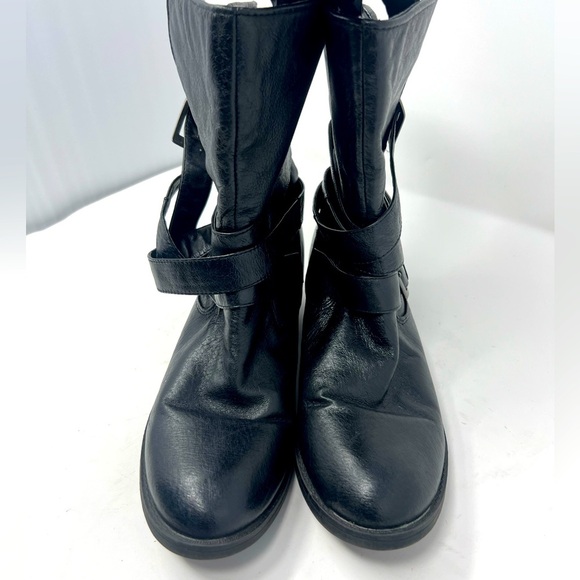 Steve Madden Ellle leather boots in black size 8.5 - Picture 1 of 14